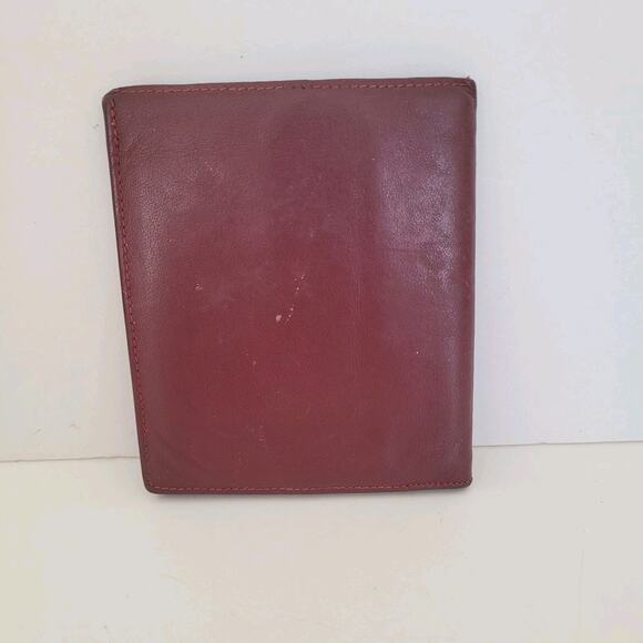 Must De Cartier Men's Bifold Leather Bordeaux Red Wallet Medium Card Bill - Picture 2 of 10